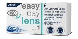 Easy Day Lens, 6 Lenti A Contatto Mensili per la correzione della miopia, -6,50