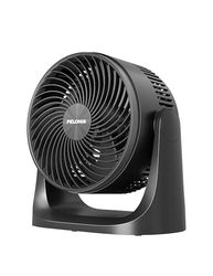 Pelonis 3-traps luchtcirculatieventilator, 18 cm, compacte tafelventilator met 100 graden kanteling, stille werking, voor slaapkamer en kantoor, energiezuinige zwarte ventilator