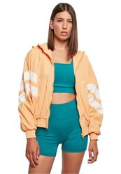 Urban Classics Damjacka, Crinkle Batwing jacka, col.paleorange/whitesand L, Col.paleorange/vitsand, L