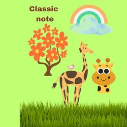 Giraffe design ruled note