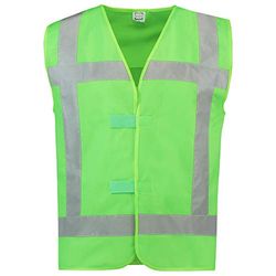 Tricorp 453014 Safety reflecterende strepen veiligheidsvest, 100% polyester, 120 g/m², fluor limoengroen, maat XS-S