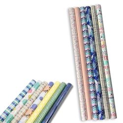 PARENCE.- Rollo de papel de regalo 2m x 70cm – Gran ancho especial – Patrón sorpresa aleatorio – Papel de embalaje resistente para regalos de Navidad, cumpleaños, boda – Bricolaje y decoración