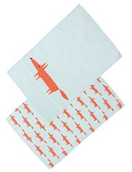 Scion by Dexam Mr Fox Set of 2 Tea Towels - Blue