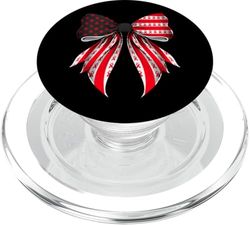 Cerebrovascular Sobreviviente Cerebrovascular Concientización 4 de Julio Bandera PopSockets PopGrip para MagSafe