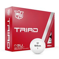 Wilson Triad Golf Balls, Bianco