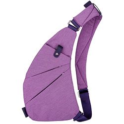 MRang Borsello Uomo Tracolla Monospalla per Uomini Donne Tela Petto Spalla Marsupio Messaggero per Sport Outdoor Palestra Viaggi Trekking