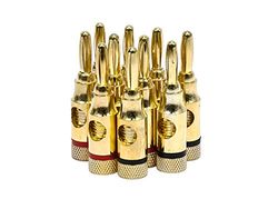 Monoprice Bananenstekker, verguld 5-pack 5 paar goud