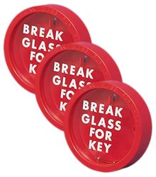 Firechief KB1 Circular Break Glass Key box,Small (Pack of 3)