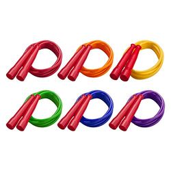Champion Sports Cuerda de saltar de regaliz de 7 pies para fitness, colores surtidos, cuerdas de saltar de velocidad con asas contorneadas para ejercicio, entrenamiento cruzado, boxeo, cuerda de