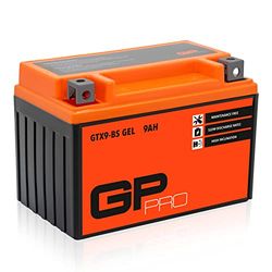 GP-PRO GTX9-BS 12V 9Ah gel bateria de arranque (compatível com YTX9-BS / 50812) (sem necessidade de manutenção / selagem) Scooters e motos acumulador