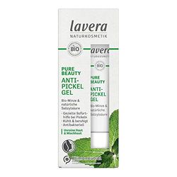 Lavera Pure Beauty Anti-Pimple Gel - Vegan - Natural Cosmetics - Cools and Soothes Instantly - Organic Mint and Natural Salicylic Acid - Climate Neutral - Preservatives Free - Paraben Free - 15 ml
