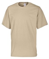 BP 1621-171-47-L koszulka unisex, rękawy 1/2, okrągły dekolt, długość 70 cm, 180,00 g/m² mieszanka materiałów, kolor skorupy jajka, L