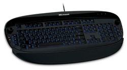 Microsoft Reclusa Gaming Keyboard Clavier USB ergonomique 2 Jog Dials noir français