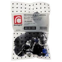 Restagraf - Kit de Fixations pour Bouclier Avant TALISMAN Toutes Versions (09/2015 à 04/2022) - Réf. 601015D - Sachet de 34 Pièces