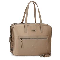 joumma bags,s.l. Le Poulain Polain Sac pour ordinateur portable 15,6", Beige, 40x32x8 cm, Polyester et PU, beige, Sac pour ordinateur portable