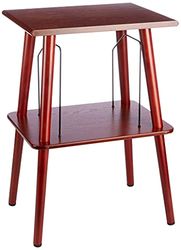 GPO Retro GPORPS Canterbury Retro Wooden Record Player Stand With Vinyl Storage- Brown