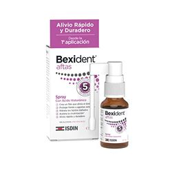 ISDIN Bexident Aftas Spray com ácido hialurónico e formadores de película protetora, indicado para aftas e feridas bucais de difícil acesso, alívio rápido e duradouro desde a 1.ª aplicação, 1 x 15 ml