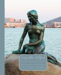 Composition Notebook “Denmark”: Copenhagen | Daily Journal | 7.5” x 9.25” | 110 lined pages