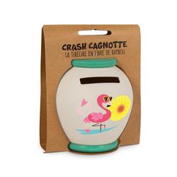 Originele spaarpot voor kinderen, gepersonaliseerde spaarpot, flamingo, om te breken, kinderdecoratie, speels sparen