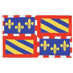 Flaga Burgundii 90x60cm - Flaga burgundowa - Francja 60 x 90 cm - Flagi - AZ FLAG