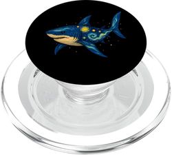 Shark Starry Night Stars Galaxy Niños Niñas Niños PopSockets PopGrip para MagSafe