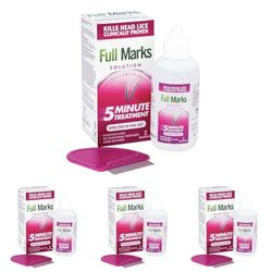 Full Marks Solution Head Lice Treatment 100ml (Pack of 4)