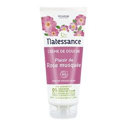 Natessance - Crème De Douche - Plaisir De Rose Musquée - Certifié Bio Cosmos Organic - Tube 100% végétal - 200 ml