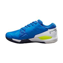 Wilson Rush Pro Ace Clay, Sneaker Hombre, Lapis Blue/White/Safety Yellow, 43 1/3 EU