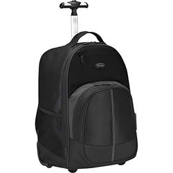 Targus Compact Rolling Backpack for Business, College Student and Travel Commuter Wheeled Bag, Durable Material, Tablet Pocket, Removable Laptop Protective Sleeve for 16-Inch Laptop, Black (TSB750US)