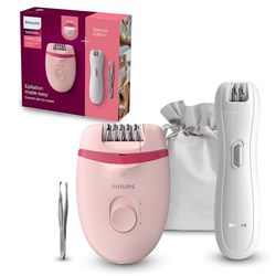 Philips Series 4000 - épilateur compact sur secteur, avec 2 vitesses, lumière Opti-light et tête lavable, avec mini-épilateur zones sensibles et pince à épiler, modèle BRP531/00