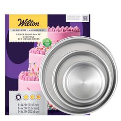 Wilton 2105-0472 Herramientas de Cocina, Aluminio, 4 x 2 in. (10.1 x 5.08 cm), 6 x 2 in. (15.2 x 5.08 cm) and 8 x 2 in. (20.3 x 5.08 cm)