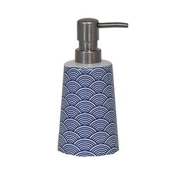 MSV Soap dispenser Bento, Ceramic, blue/white, 30 x 20 x 15 cm