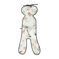 Anti-zweet inlegzool voor autostoel en draagtas. Intelligente 3D afstandsgebreide overlay. Maat M 9-18kg bamboe en luchtig voor de zomer. Makaszka collectie Sawanna