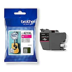 Brother LC421XLM Cartucho original de tinta de alta capacidad para las impresoras MFCJ1010DW y DCPJ1050DW, Duración estimada: hasta 500 páginas (según ISO/IEC 24711), Magenta