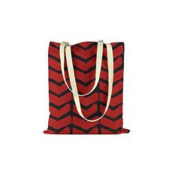 Bonamaison Printed Tote Bag, Reusable Grocery Bag, Shopping Bag, Machine Washable, Foldable, Canvas Cloth Bag with Handles, Size: 34x40 Cm