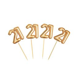 Neviti 773697 Glitz et Glamour minimum 21 piques pour apéritifs, Doré