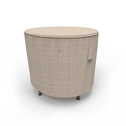 Budge English Garden P4A07PM1 Housse de Table d'appoint Ronde d'extérieur en Tweed Brun Clair 66 cm de diamètre x 20 cm de Hauteur