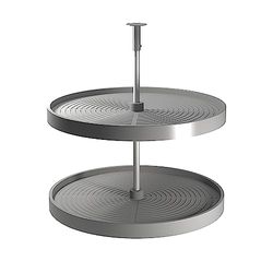 Emuca - Shelvo circular tray set for kitchen furniture, 800mm (31,4 inch), Grey plastic and Aluminium