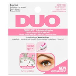 Duo Quick Set Dark Lash Glue, Striplash Adhesive, Latex Free, Rapid Dry, Easy Use, Dries Dark, False Eyelash Glue, 7 g, (Pack of 1)