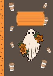 Spooky Notebook | Dot Grid Notebook | Fall Themed Journal | Halloween | Coffee | Pumpkin Spice Late