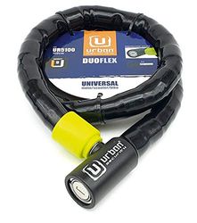 urban UR5100, Antifurto Articolato Duoflex Acciaio Rinforzato Universale Bicicletta, Moto, Scooter, 100cm Adulti Unisex, Nero Giallo