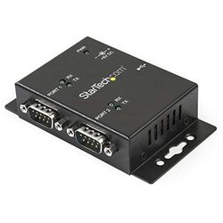 StarTech.com ICUSB2322I - Adaptador industrial USB para 2 portas série RS232 com retenção COM Serial DB9, montagem na parede DIN