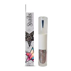 Snails 510219 - Smalto glitterato per bambini 2 in 1, colorato, top coat & glitter, formula peel-off, sfoderabile, a base d'acqua, innocuo, vegano