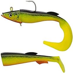 Berkley Powerbait Power Sandeel - mångsidigt flexibelt drag för havsfiske, founit med två paddlar för plats, bar, kant eller båt, Crazy Sandeel FIIIsh, Sayori