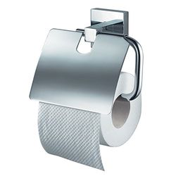 Haceka Mezzo Chrome Portarrollo con Visera, Metal, Gris, 12.5x14.5x5.1 cm