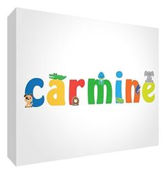 Little Helper LHV-CARMINE-A5BLK-15IT Panneau décoratif pour nouveau-né/baptême idée cadeau, design personnalisable avec nom de garçon Carmine, multicolore, 14,8 x 21 x 2 cm