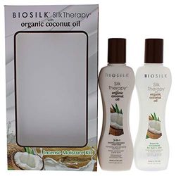 Silk Therapy with Organic Coconut Intense Moisture Kit by Biosilk for Unisex - 2 Pc 5.64oz 3-in-1 Shampoo,I0094400