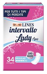 Lines Intervallo Lady Light Regular, Confezione da 34 Proteggislip