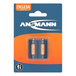 Ansmann 1510-0023 Batterie de lítio, di Colore Nero (Etichetta in Língua italiana sem garantia) CR123A 2 Stüclk Nero