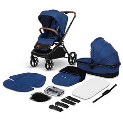 LIONELO Mika 2in1 – Combi Kinderwagen | Complete Set: Reiswieg, Buggy | Universele adapters voor draagbaar Autostoeltje | Volledige Vering | Snel Inklapbaar | Veel Extras, Vanaf Geboorte tot 4 Jaar